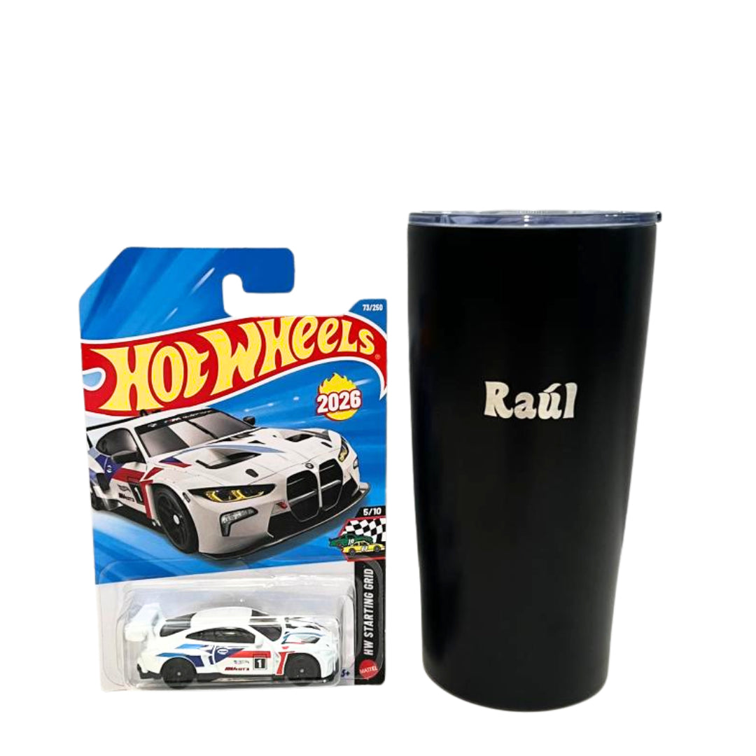 HOT WHEELS + VASO TÉRMICO 500 ML