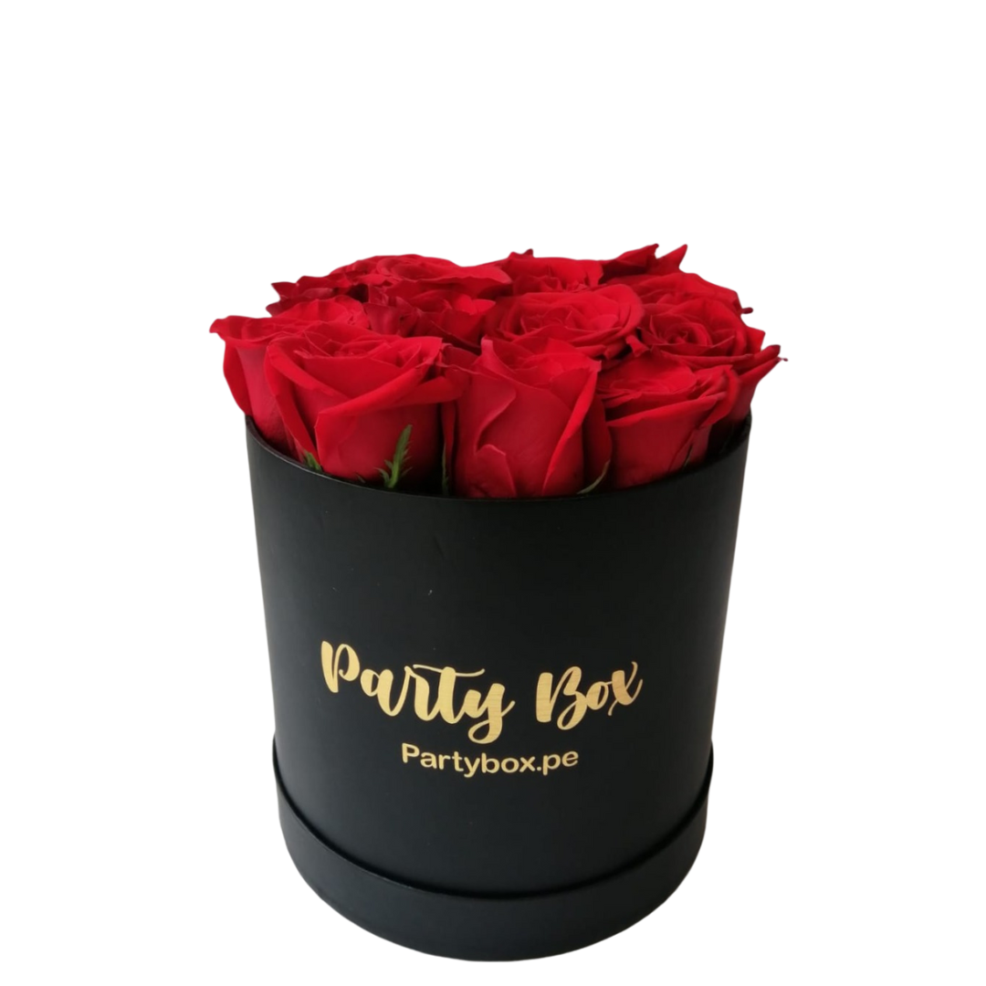 BOX DE 18 ROSAS ROJAS PREMIUM